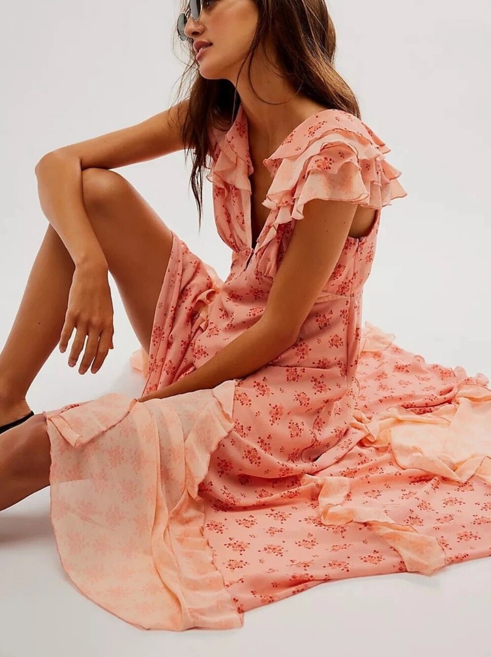 Free People Joaquin Whimsical Garden Cottagecore Prairiecore Dress Medium - Picture 3 of 16
